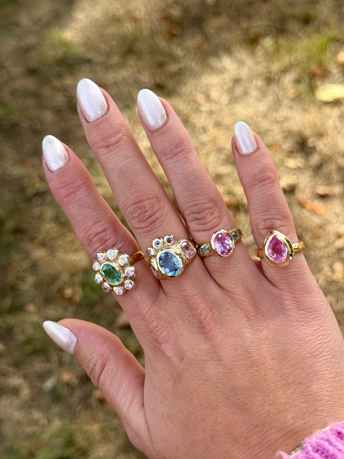 Pink Pear Ring