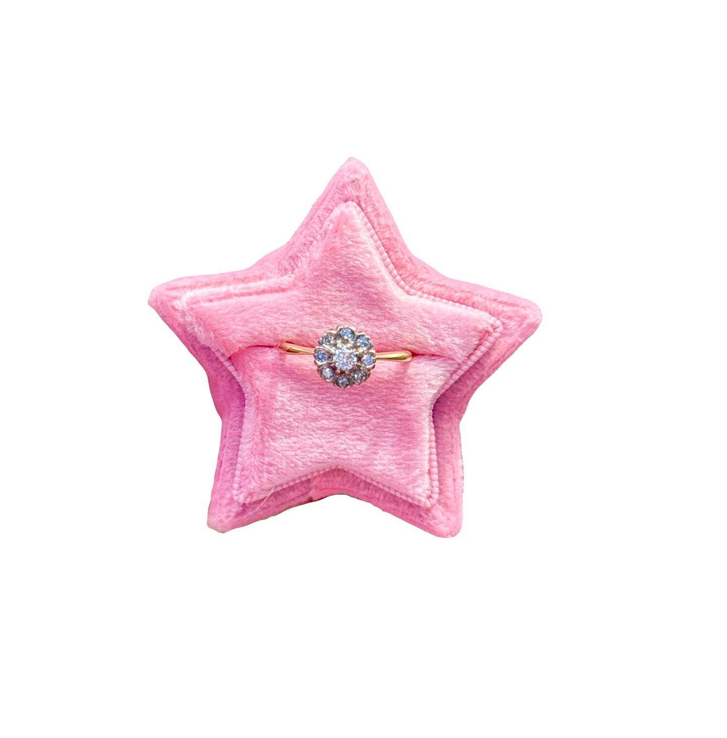 Vintage Natural Diamond Flower Ring