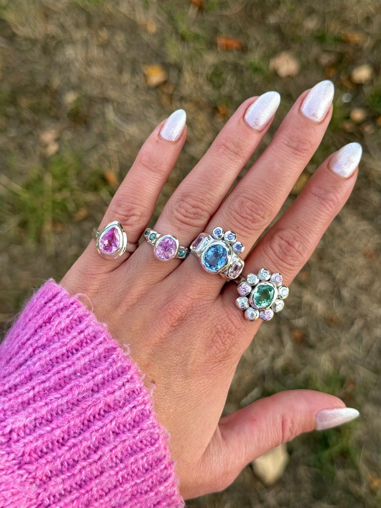 Pink Pear Ring