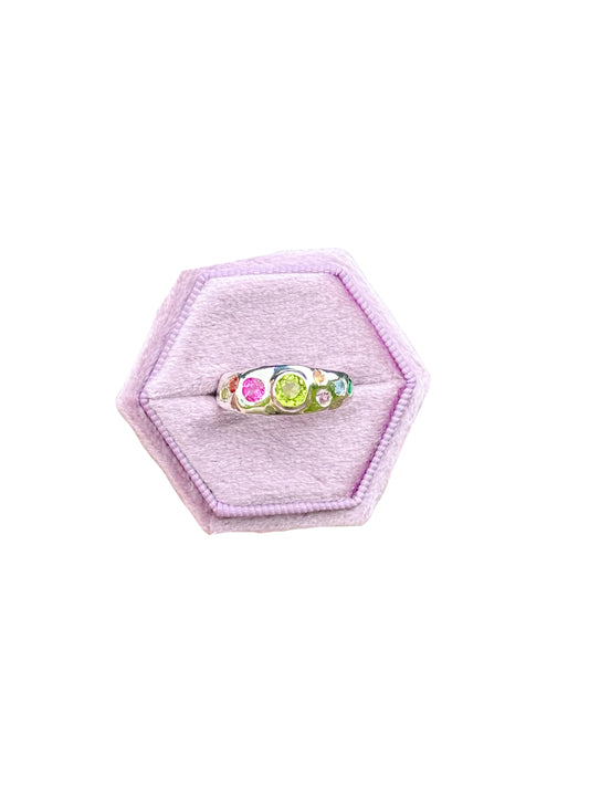 Peridot Confetti Ring