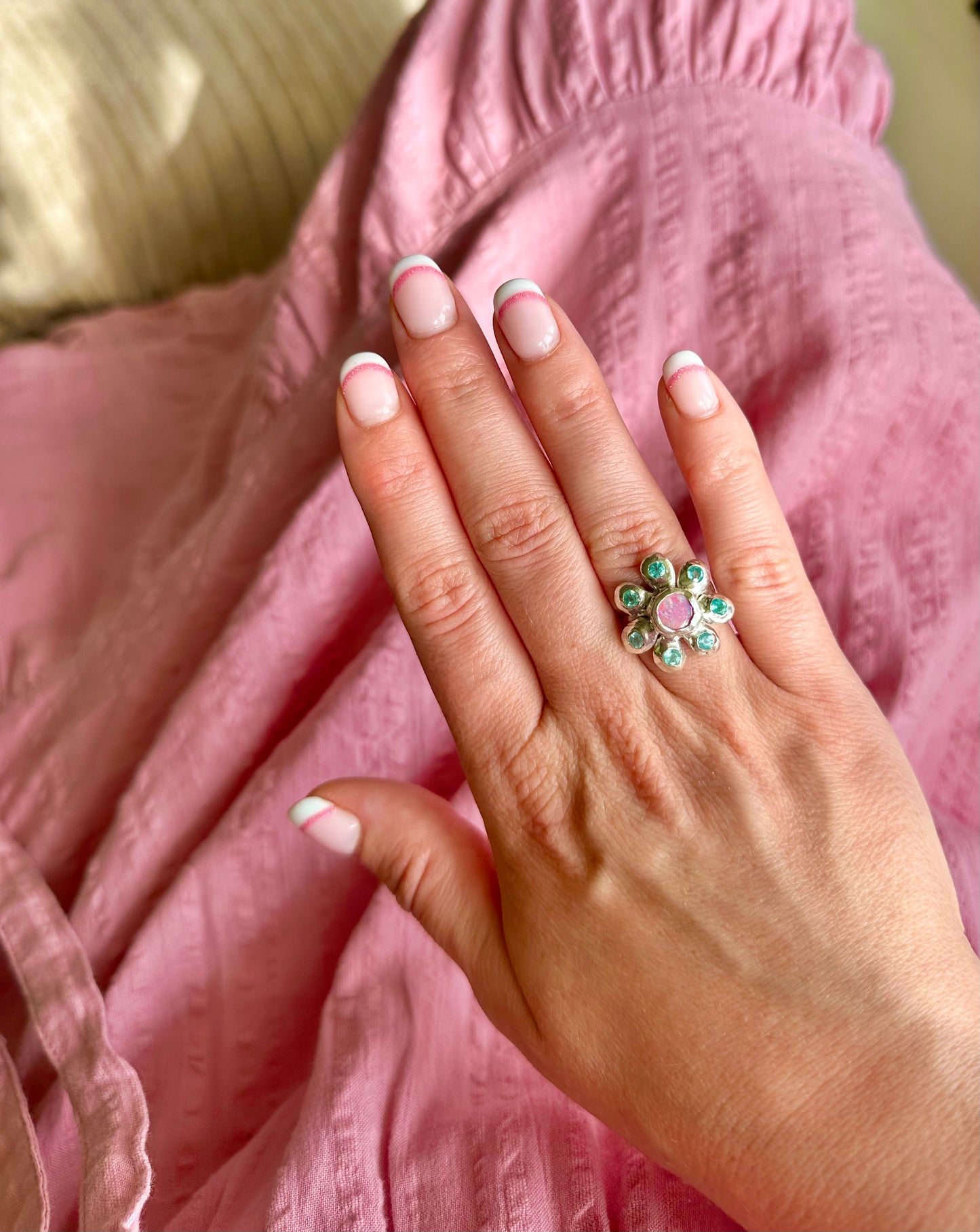 Pink Pansy Ring