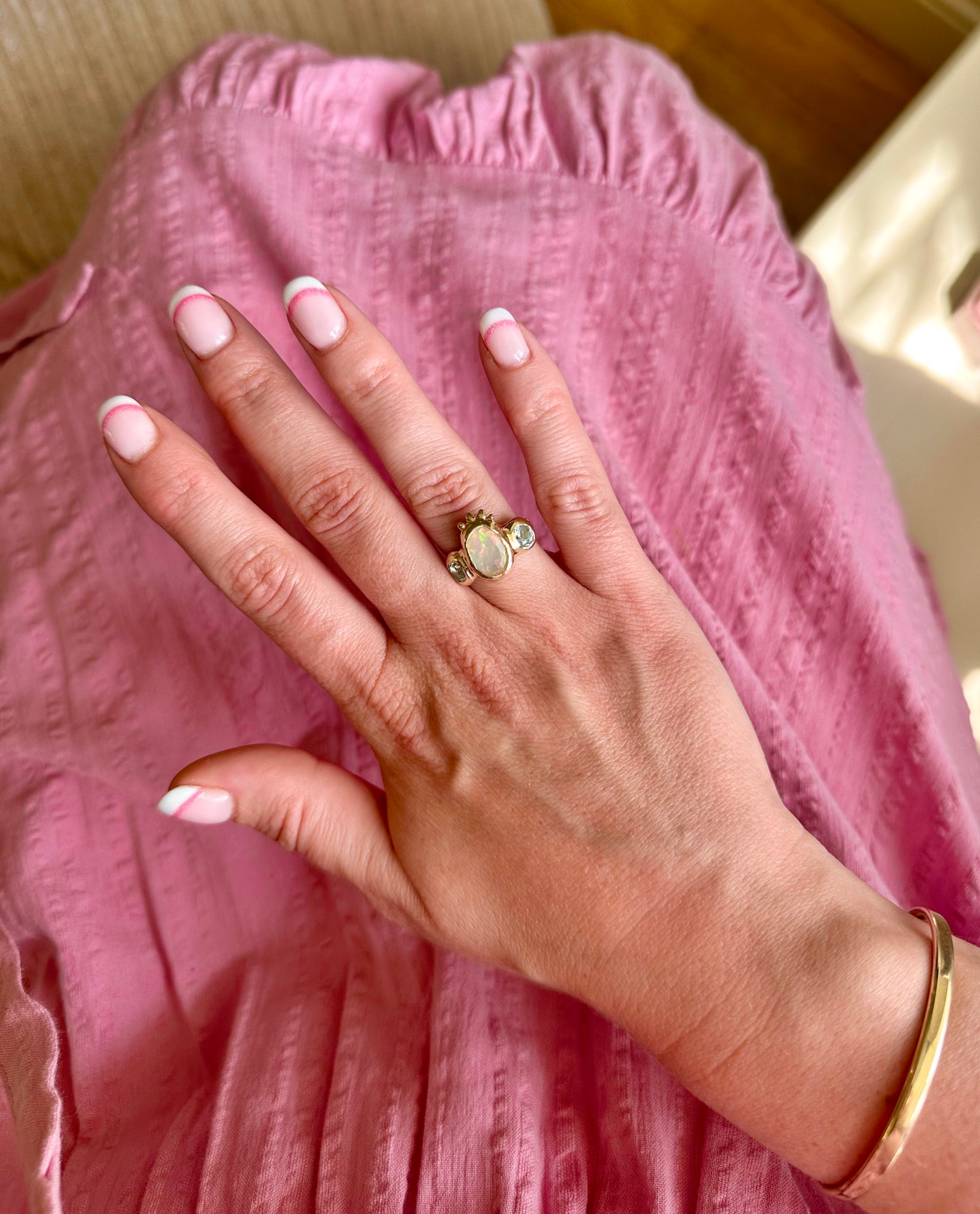 Iridescent Opal Ring