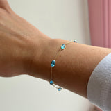 Solid Gold Natural Gemstone Bracelets