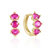Rosetta Huggie Earrings, 14k thick gold plate on sterling silver