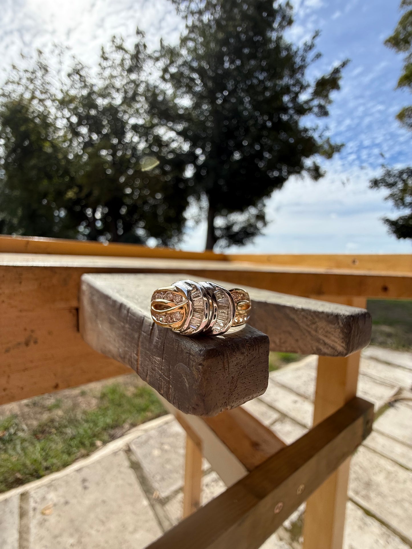 Vintage Diamond Knot Ring