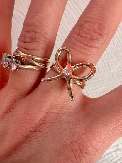 Diamond Bow Ring