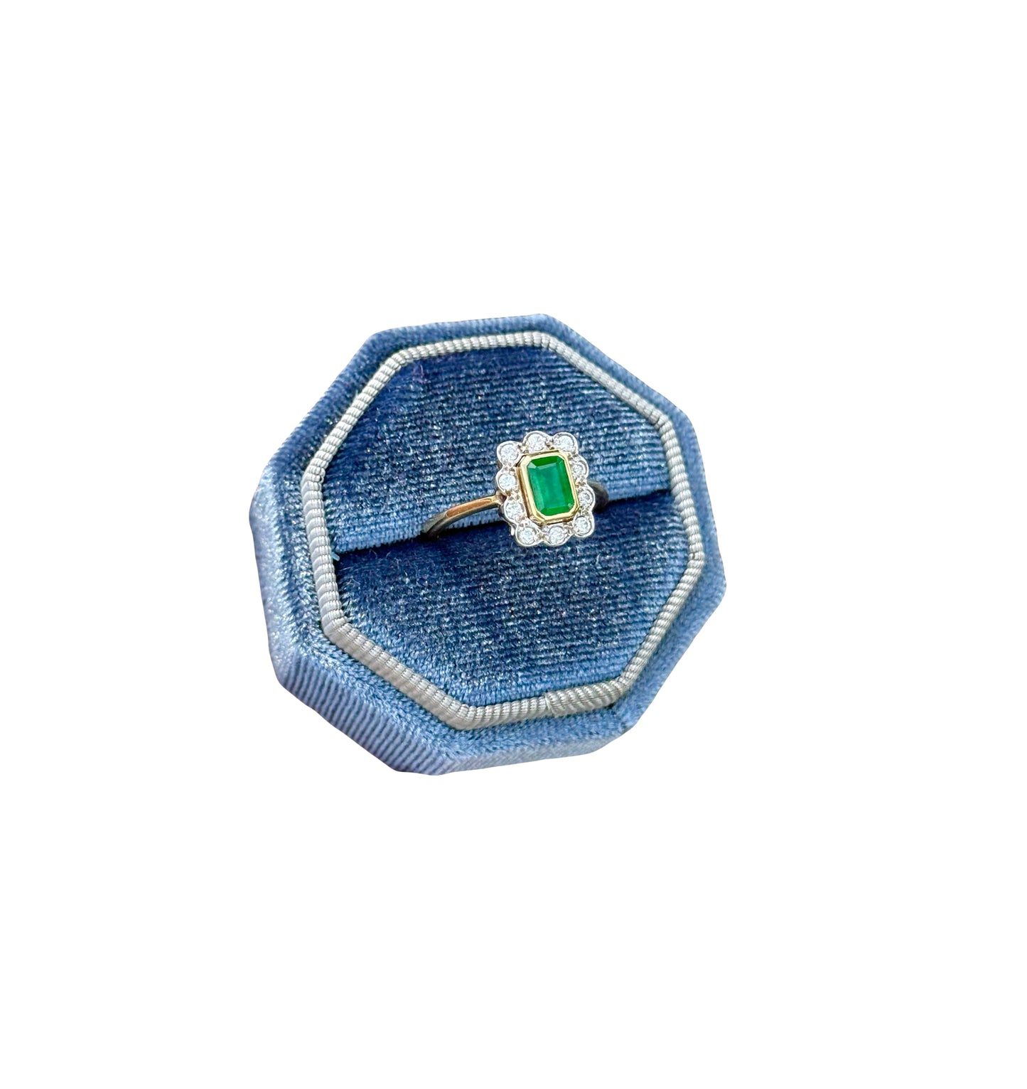 Emerald & Diamond Vintage Ring