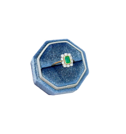 Emerald & Diamond Vintage Ring