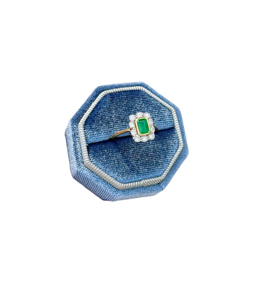 Emerald & Diamond Vintage Ring