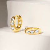 Crystal Huggie Hoops