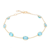 Solid Gold Natural Gemstone Bracelets