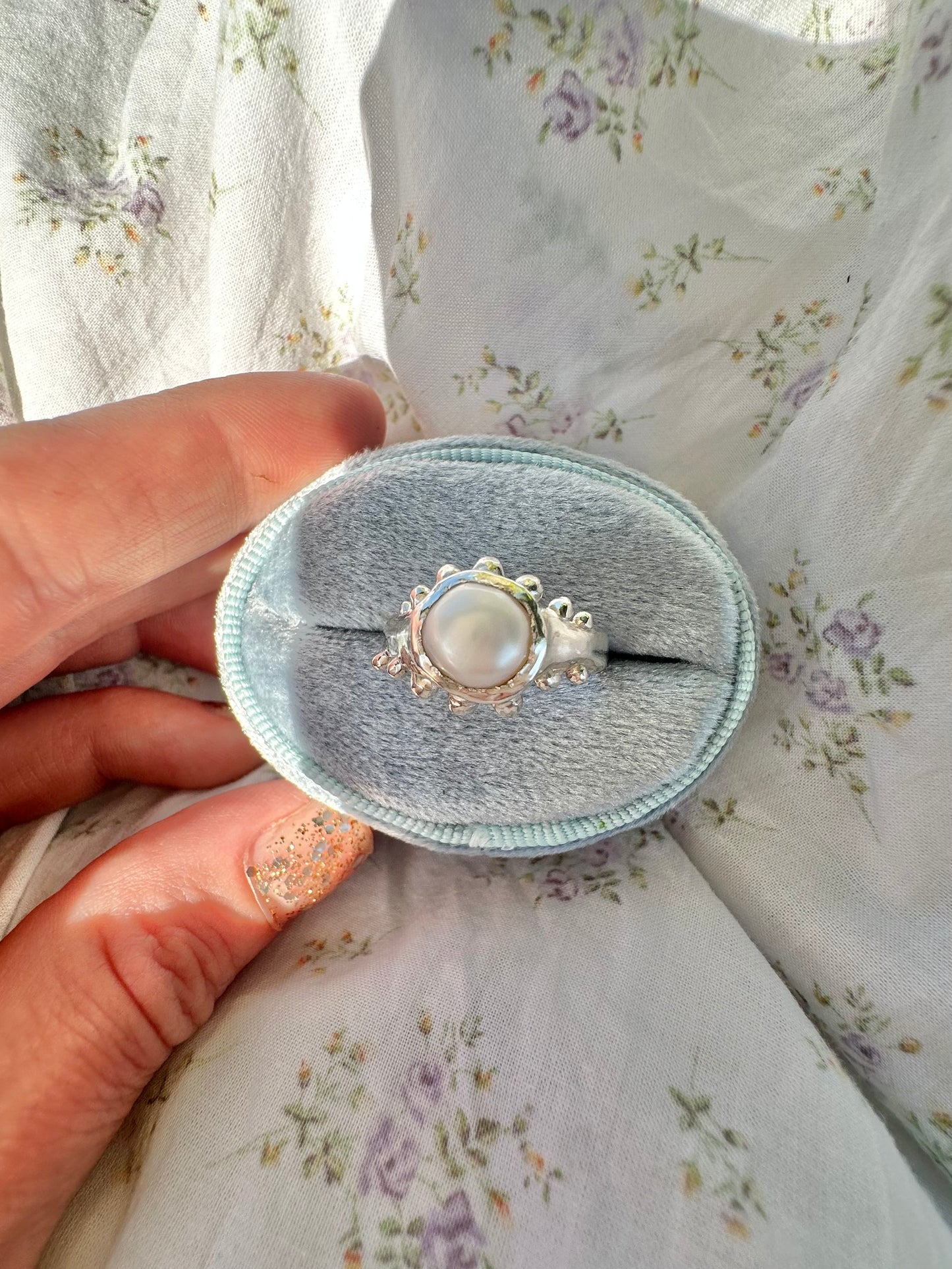 Bobbly Pearl Ring