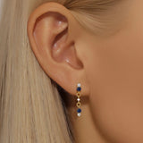 Blue Crystal Drop Earrings