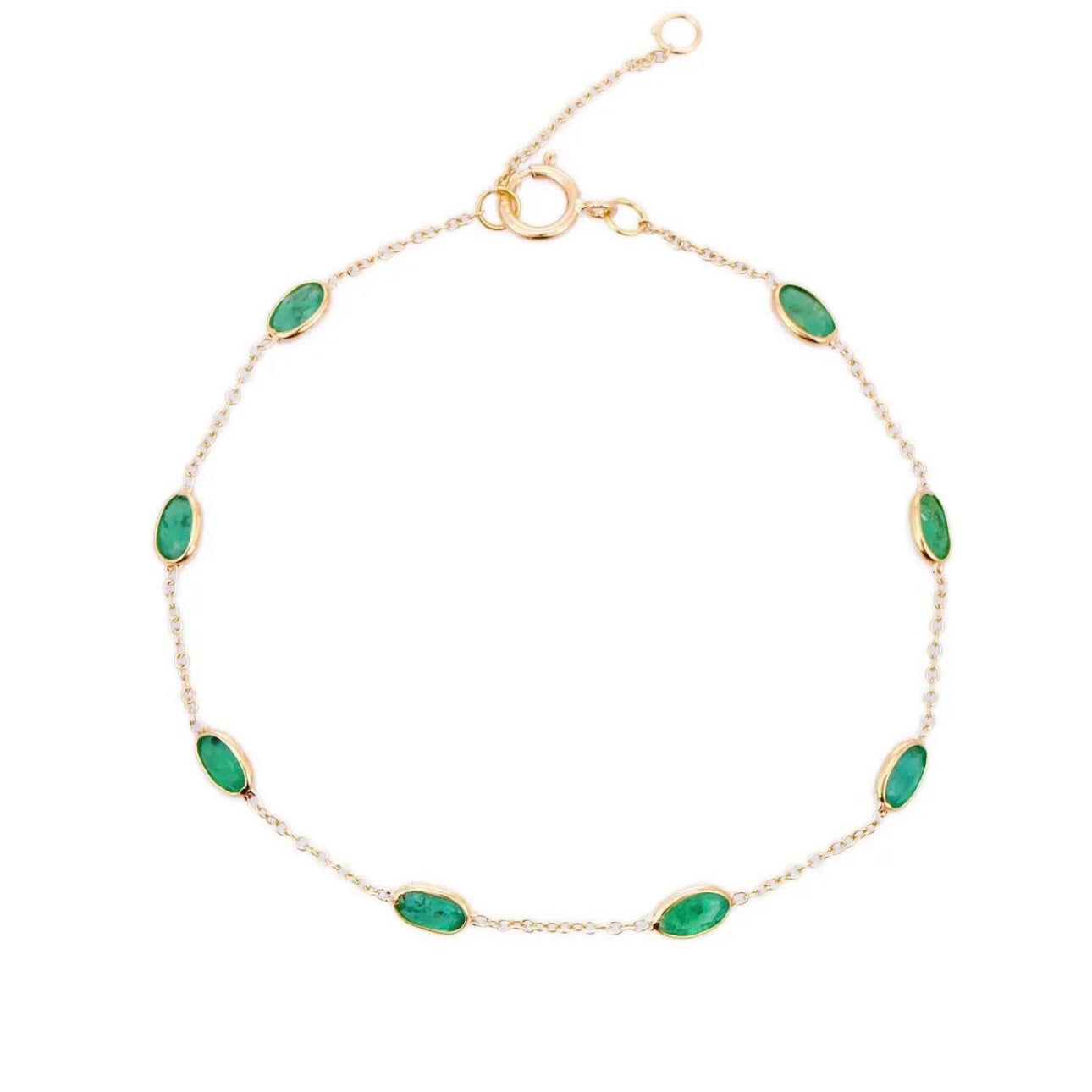 Solid Gold Natural Gemstone Bracelets