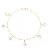 Solid Gold Natural Gemstone Bracelets