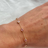 Solid Gold Natural Gemstone Bracelets