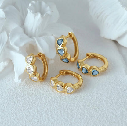 Heart Huggie Earrings