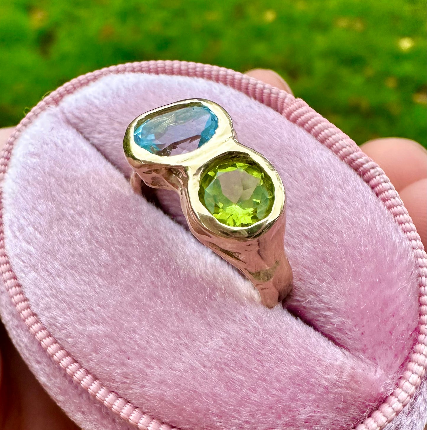 Peridot Aurora Ring