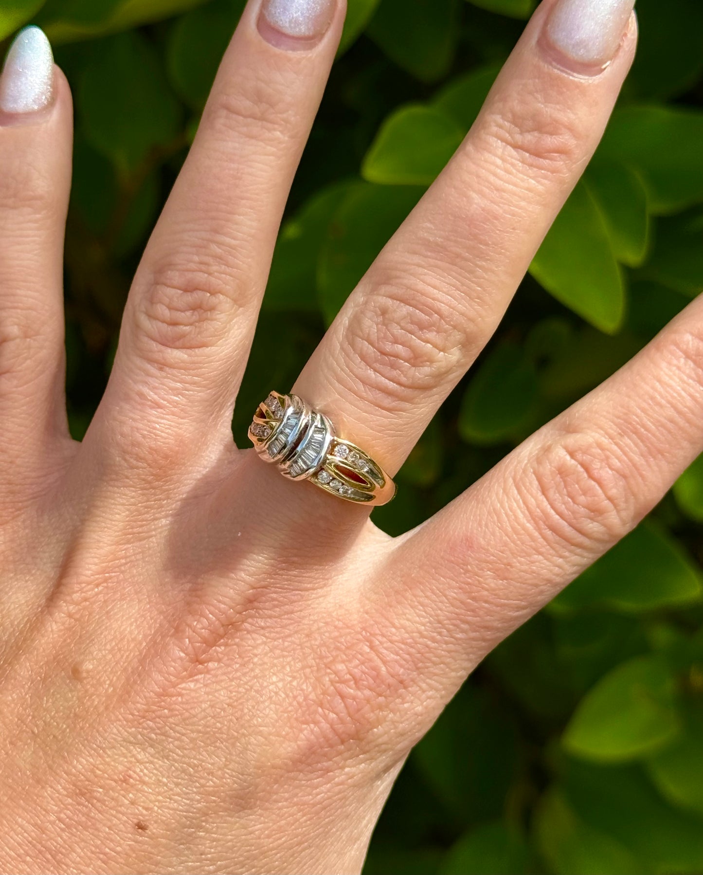 Vintage Diamond Knot Ring