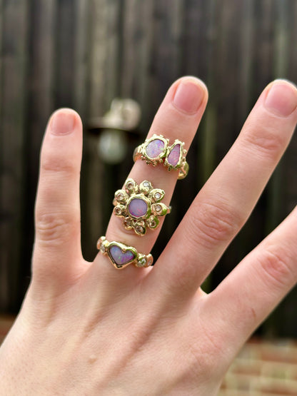 Bobbly Opal Ring