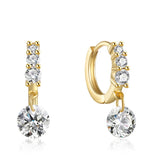 Crystal Clear Huggie Earrings