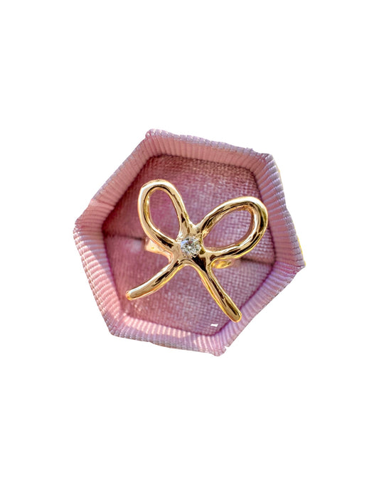 Diamond Bow Ring