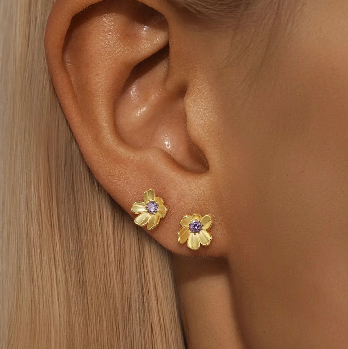 Lilac Flower Earrings