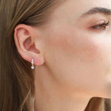 Crystal Clear Huggie Earrings