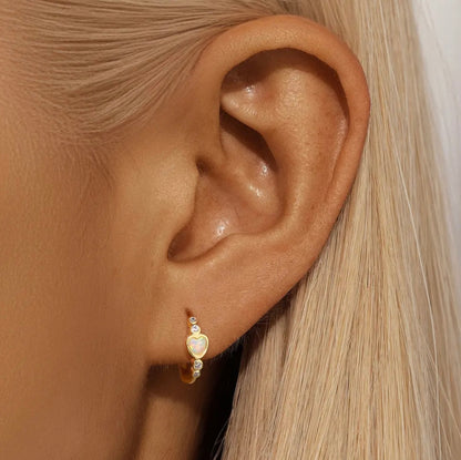 Heart of Opal Earrings