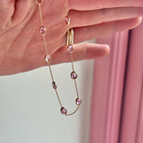 Solid Gold Natural Gemstone Bracelets