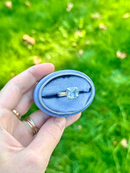 Aquamarine Claw ring