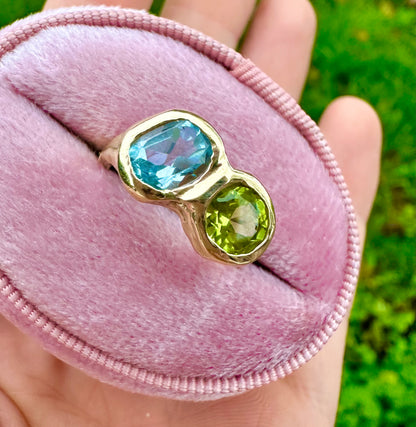 Peridot Aurora Ring