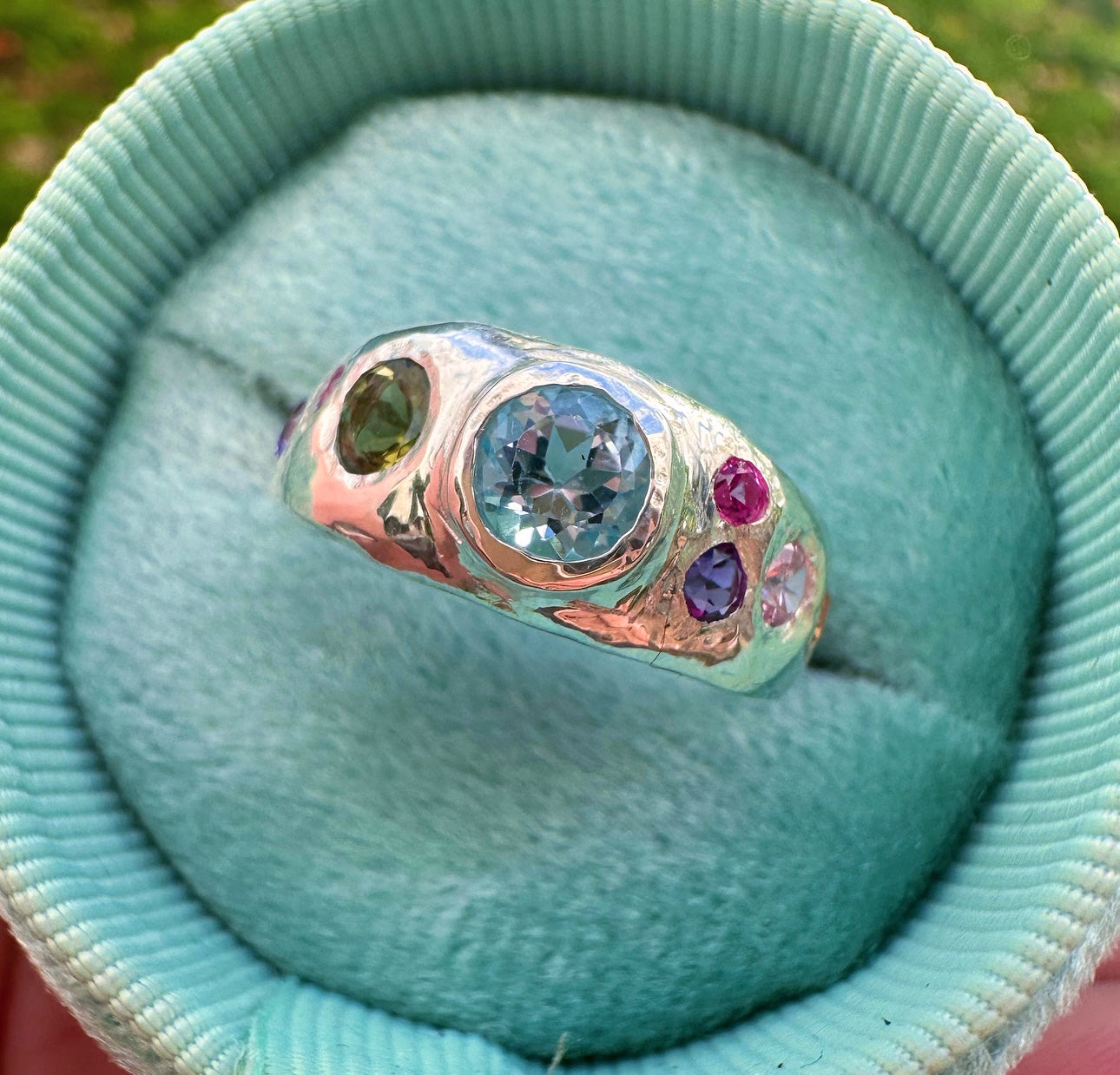 Topaz confetti Ring