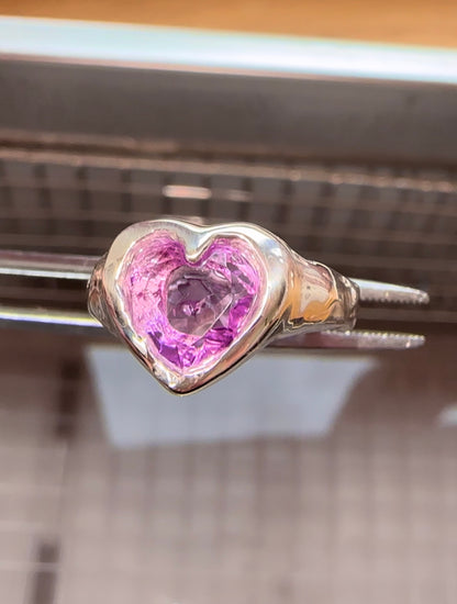 Amethyst Heart Ring