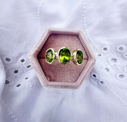 Golden Peridot Ring