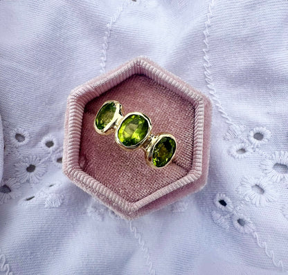 Golden Peridot Ring