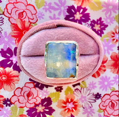 Square Opal Ring