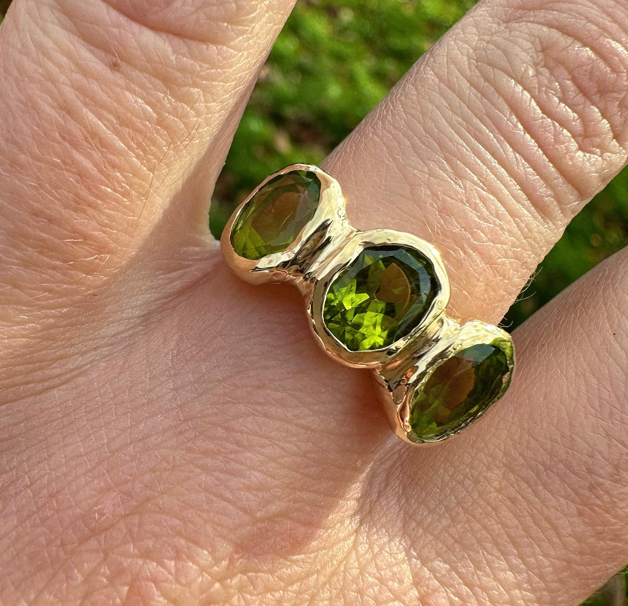Buy Green Peridot Ring, 925 Solid Sterling Silver Ring, Peridot Stone Ring  , Green Cushion Quartz Gemstone, Copper Ring, Statement Ring Online in  India - Etsy