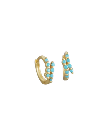 Turquoise Huggie Earrings