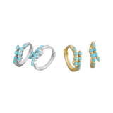 Turquoise Huggie Earrings