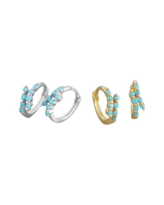 Turquoise Huggie Earrings