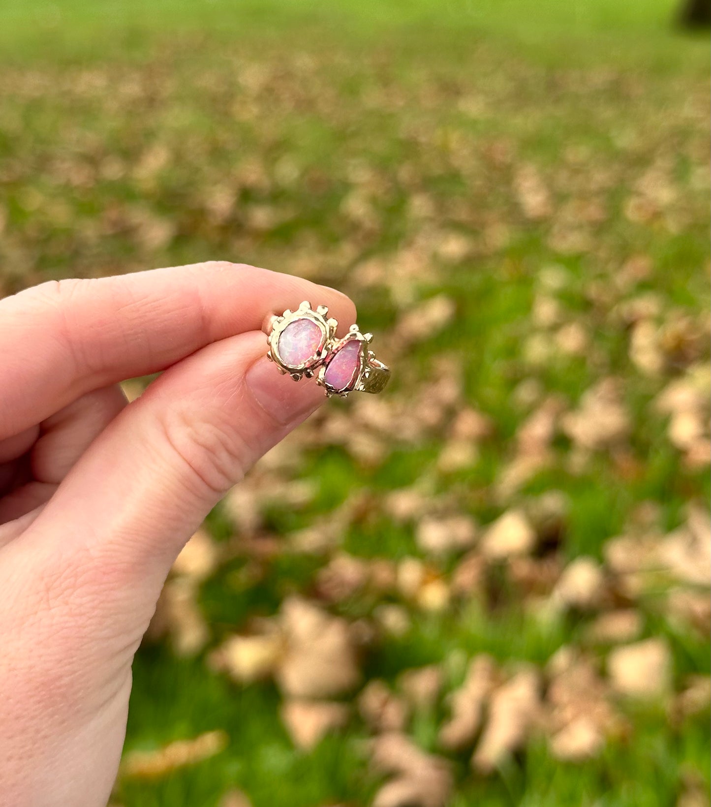 Bobbly Opal Ring