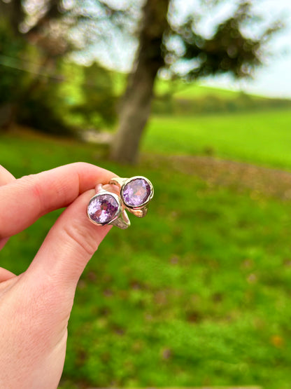 Golden Amethyst Ring