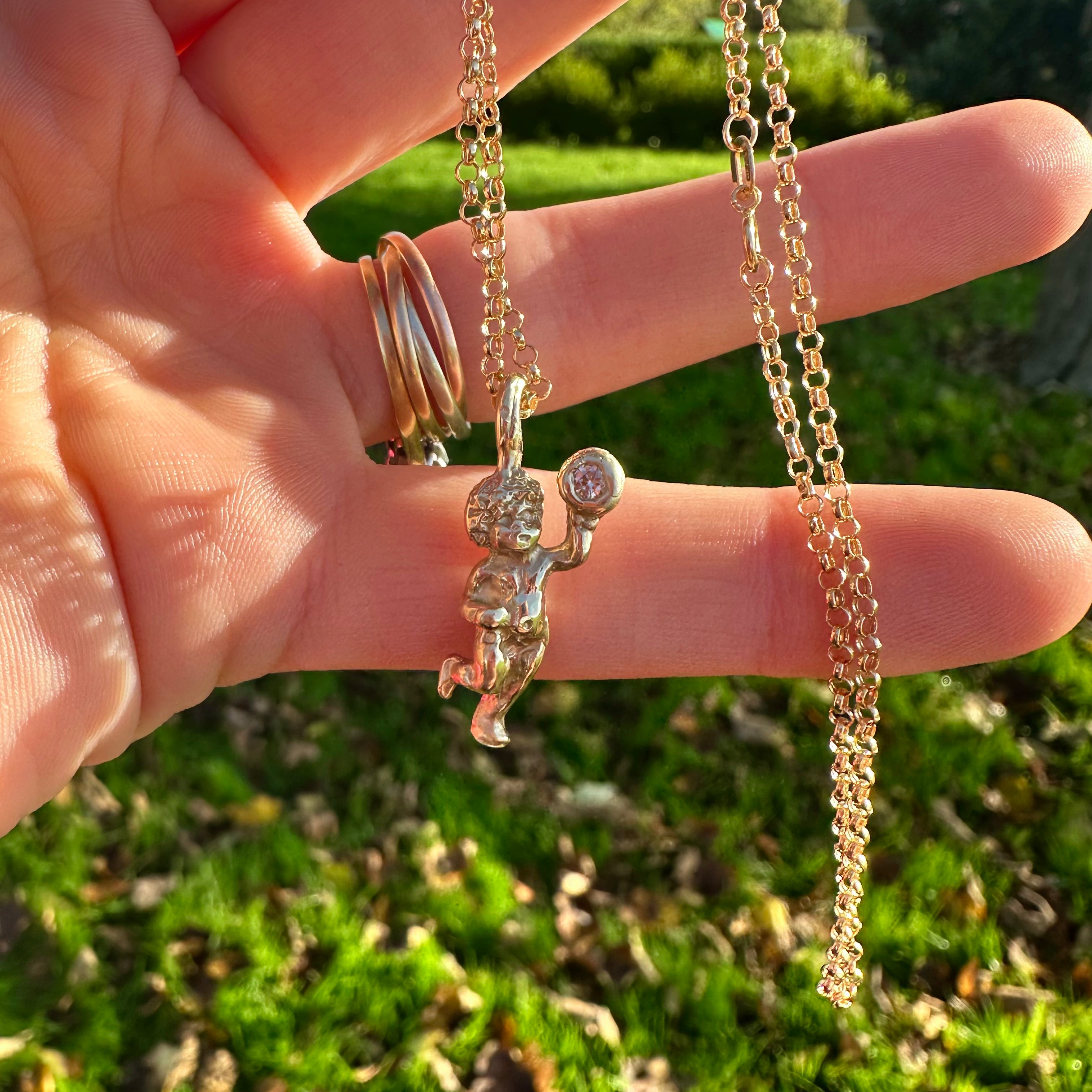 Diamond Putto pendant