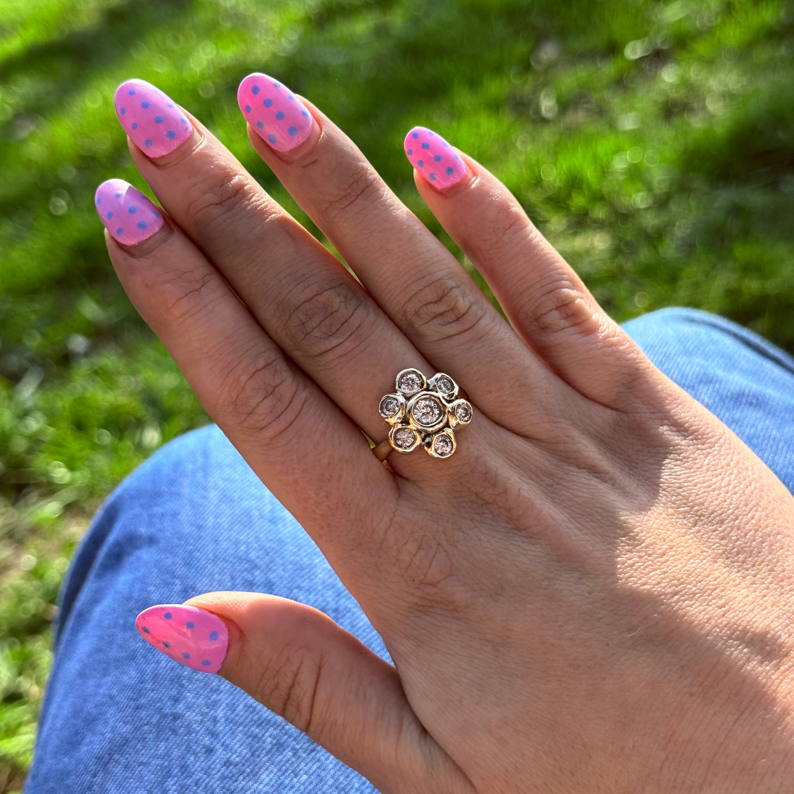 Diamond Daisy Ring