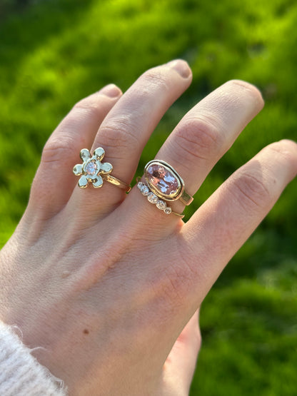 Diamond Flower Ring