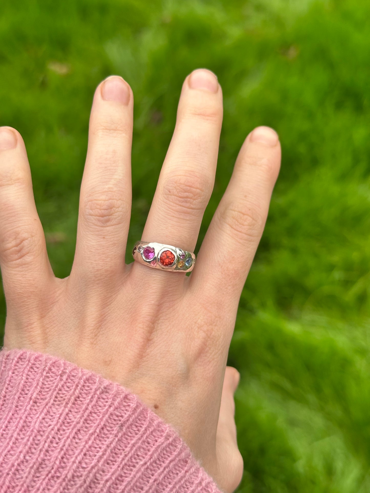 Orange Confetti Ring