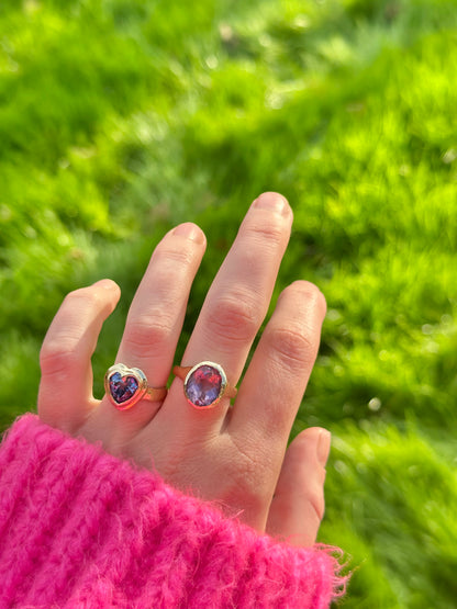 Golden Amethyst Ring