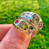 Peridot Confetti Ring