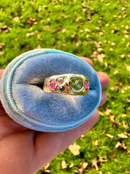 Peridot Confetti Ring